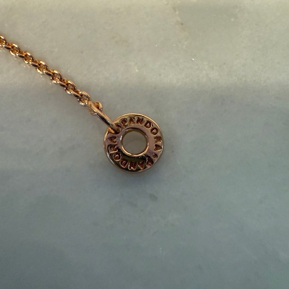 Authentic Pandora Rose Gold Adjustable Curb Chain Necklace - Picture 4 of 8
